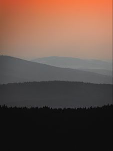 Preview wallpaper forest, hills, trees, nature