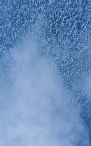 Preview wallpaper forest, snow, aerial view, cloud, white