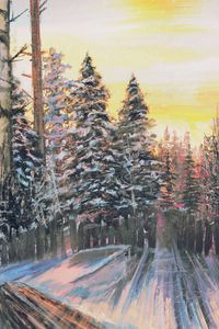 Preview wallpaper forest, sun, art