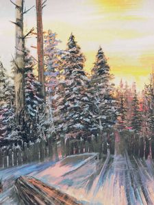 Preview wallpaper forest, sun, art