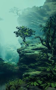 Preview wallpaper forest, trees, art, landscape