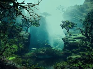 Preview wallpaper forest, trees, art, landscape