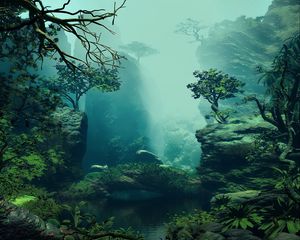 Preview wallpaper forest, trees, art, landscape