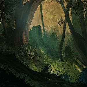 Preview wallpaper forest, trees, art, green