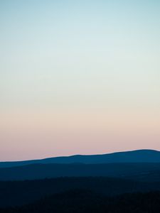 Preview wallpaper forest, trees, hills, nature, sky