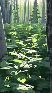 Preview wallpaper forest, trees, plants, nature, art