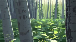 Preview wallpaper forest, trees, plants, nature, art