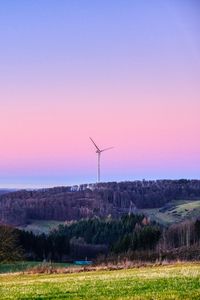 Preview wallpaper forest, trees, wind generator, landscape, nature