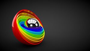 Preview wallpaper form, ball, colorful, rainbow