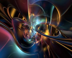 Preview wallpaper form, smooth, metal, multicolored, shiny
