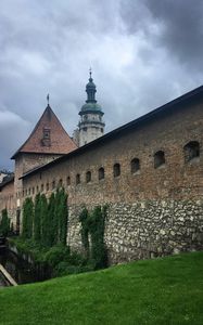 Preview wallpaper fortress, building, church, architecture, grass