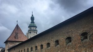 Preview wallpaper fortress, building, church, architecture, grass