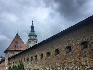 Preview wallpaper fortress, building, church, architecture, grass