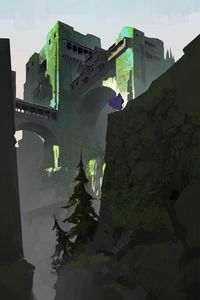 Preview wallpaper fortress, building, silhouette, art