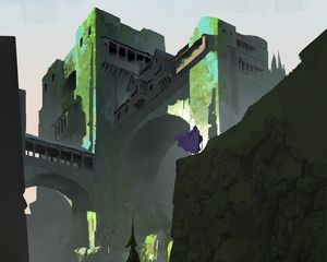 Preview wallpaper fortress, building, silhouette, art