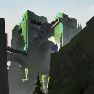 Preview wallpaper fortress, building, silhouette, art