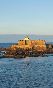 Preview wallpaper fortress, house, island, sea