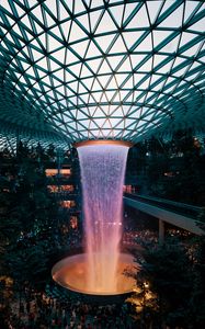 Preview wallpaper fountain, dome, architecture, modern, building, design, interior