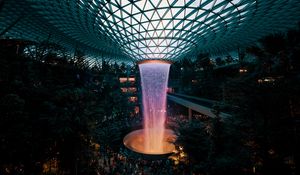 Preview wallpaper fountain, dome, architecture, modern, building, design, interior