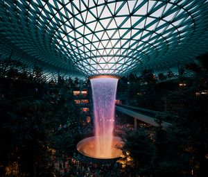 Preview wallpaper fountain, dome, architecture, modern, building, design, interior