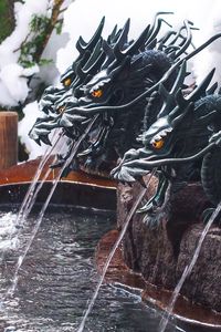 Preview wallpaper fountain, dragons, water