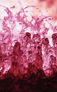 Preview wallpaper fountain, water, splashes, macro, pink