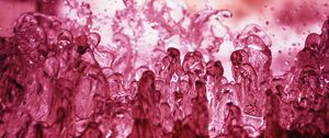 Preview wallpaper fountain, water, splashes, macro, pink