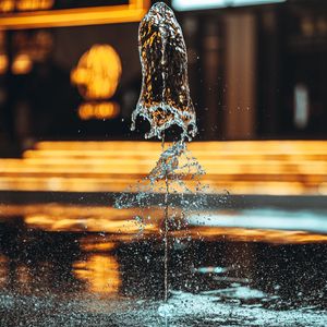 Preview wallpaper fountain, water, spray, drops