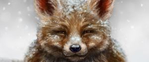 Preview wallpaper fox, animal, predator, sight, art