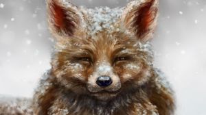 Preview wallpaper fox, animal, predator, sight, art