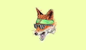 Preview wallpaper fox, bandage, points, drawing