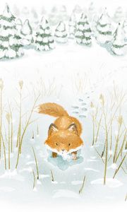 Preview wallpaper fox, snow, winter, art