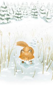 Preview wallpaper fox, snow, winter, art