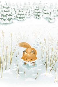 Preview wallpaper fox, snow, winter, art