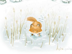 Preview wallpaper fox, snow, winter, art