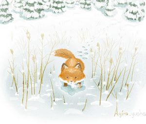 Preview wallpaper fox, snow, winter, art