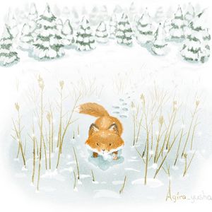 Preview wallpaper fox, snow, winter, art