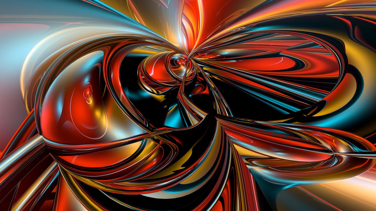 Wallpaper fractal, 3d, colorful, abstraction