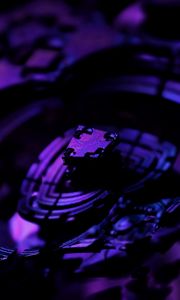 Preview wallpaper fractal, 3d, dark, purple