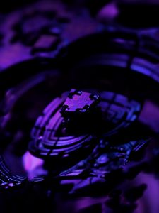 Preview wallpaper fractal, 3d, dark, purple