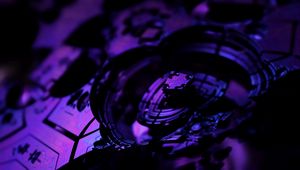 Preview wallpaper fractal, 3d, dark, purple