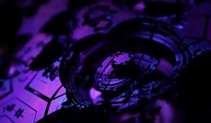 Preview wallpaper fractal, 3d, dark, purple