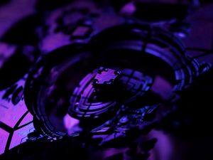 Preview wallpaper fractal, 3d, dark, purple