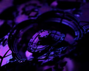 Preview wallpaper fractal, 3d, dark, purple