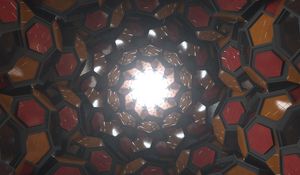 Preview wallpaper fractal, 3d, structure, glow, bright