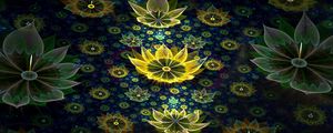 Preview wallpaper fractal, abstract, flowers