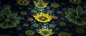 Preview wallpaper fractal, abstract, flowers