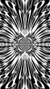 Preview wallpaper fractal, abstraction, black and white