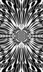 Preview wallpaper fractal, abstraction, black and white