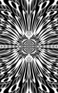 Preview wallpaper fractal, abstraction, black and white